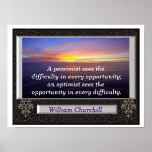 Churchill citaat - poster
