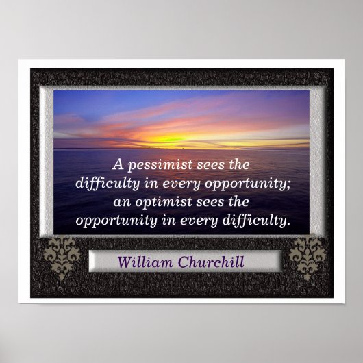 Churchill citaat - poster (Voorkant)