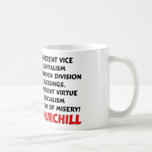 Churchill: ellende van het socialisme koffiemok