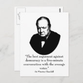 Churchill en Funny Quote Briefkaart (Voorkant / Achterkant)