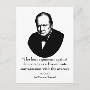 Churchill en Funny Quote Briefkaart