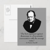 Churchill en Funny Quote Briefkaart (Voorkant / Achterkant)