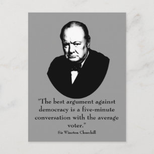 Churchill en Funny Quote Briefkaart