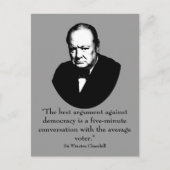 Churchill en Funny Quote Briefkaart (Voorkant)