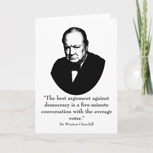 Churchill en grappig citaat kaart (Voorkant)