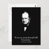 Churchill en Quote Briefkaart (Voorkant / Achterkant)