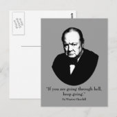 Churchill en Quote Briefkaart (Voorkant / Achterkant)