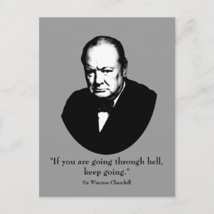 Churchill en Quote Briefkaart