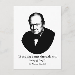 Churchill en Quote Briefkaart