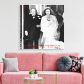 Churchill & Famous Marriage Quote Canvas afdrukken (Insitu (Woonkamer))