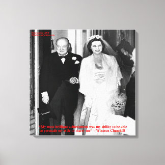 Churchill & Famous Marriage Quote Canvas afdrukken