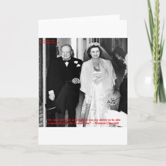 Churchill & Famous Marriage Quote Kaart (Voorkant)