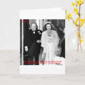 Churchill & Famous Marriage Quote Kaart (Gele Bloem)