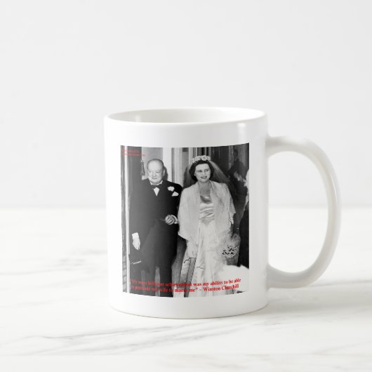 Churchill & Famous Marriage Quote Koffiemok (Rechts)
