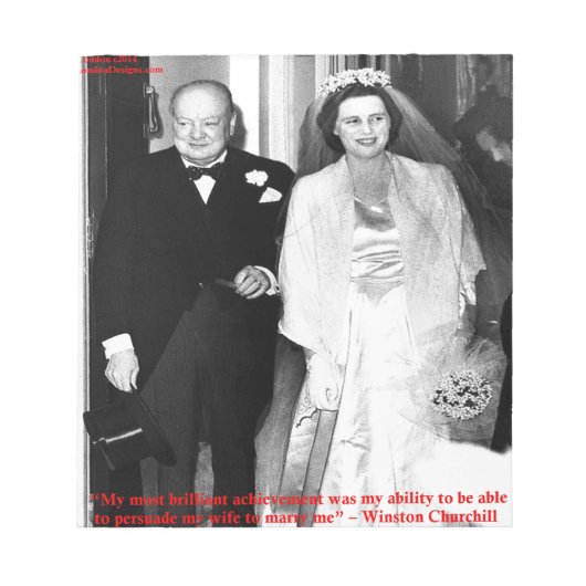 Churchill & Famous Marriage Quote Notitieblok (Voorkant)