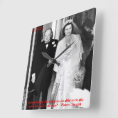 Churchill & Famous Marriage Quote Wall Clock Vierkante Klok (Hoek)