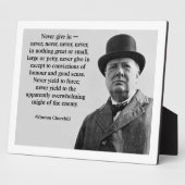 Churchill geeft nooit in fotoplaat (Zijkant)