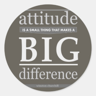 Churchill houding klein groot verschil ronde sticker