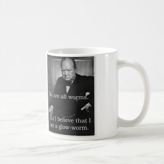 Churchill: Ik ben een Glowworm Koffiemok (Rechts)