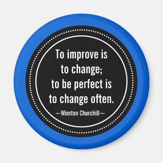 Churchill Inspirerend quote Magneet (Voorkant)