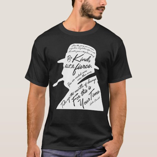 Churchill Mannen Basic Dark T-Shirt (Voorkant)