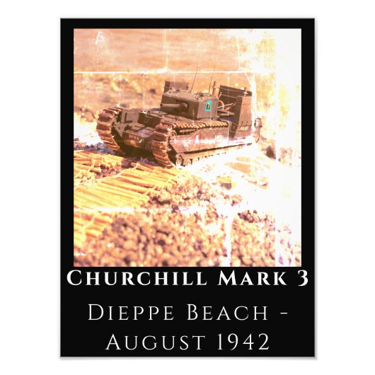 Churchill Mark 3 Model Tank Poster (Voorkant)