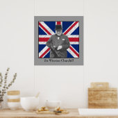 Churchill met een Pistool van Tommy Poster (Keuken)