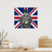Churchill met een Pistool van Tommy Poster (Keuken)
