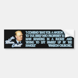 Churchill over belastingen bumpersticker
