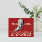 Churchill over conservatieven en liberalen briefkaart (Staand voorkant)