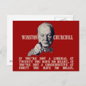 Churchill over conservatieven en liberalen briefkaart (Voorkant / Achterkant)