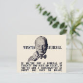 Churchill over conservatieven en liberalen briefkaart (Staand voorkant)