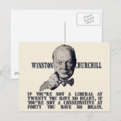 Churchill over conservatieven en liberalen briefkaart (Voorkant / Achterkant)