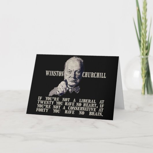 Churchill over conservatieven en liberalen kaart (Voorkant)