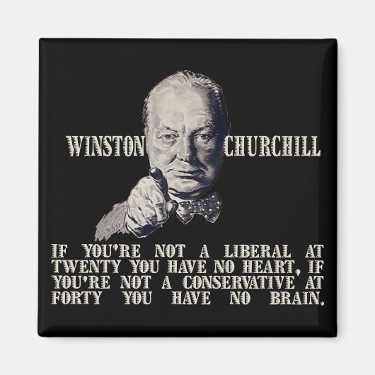 Churchill over conservatieven en liberalen magneet (Voorkant)