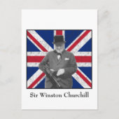 Churchill Posing With The British Flag Briefkaart (Voorkant)