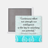Churchill Quotation - Motivatie magneet (Voorkant / Achterkant)