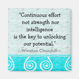 Churchill Quotation - Motivatie Magnet