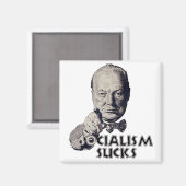 Churchill Quote: Socialisme is klote! Magneet (Voorkant / Achterkant)