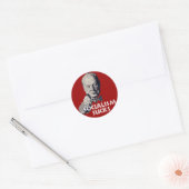 Churchill Quote: Socialisme is klote! Ronde Sticker (Envelop)