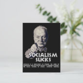 Churchill Quote:  Socialisme Sucks! Briefkaart (Staand voorkant)