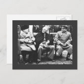 Churchill, Roosavelt & Stalin - At Yalta Briefkaart (Voorkant / Achterkant)