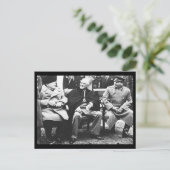 Churchill, Roosavelt & Stalin - At Yalta Briefkaart (Staand voorkant)