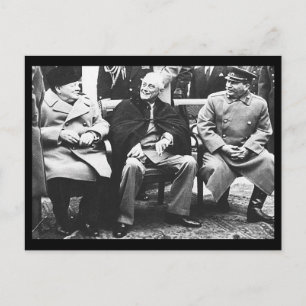 Churchill, Roosavelt & Stalin - At Yalta Briefkaart