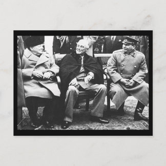 Churchill, Roosavelt & Stalin - At Yalta Briefkaart