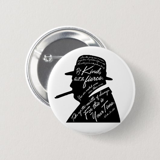 Churchill Round Button (Voorkant /achterkant)