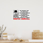 Churchill: Socialisme is ellendig! Poster (Keuken)