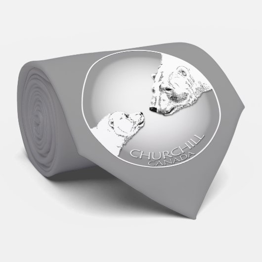 Churchill Souvenir Necktie Polar Beer Art Stropdas (Opgerold)