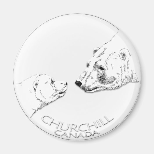 Churchill Souvenirs Polar Beer Art Magnets & Gifts Magneet (Voorkant)