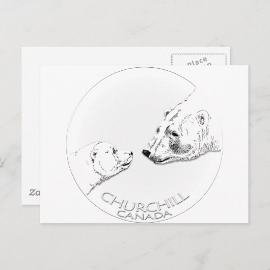 Churchill Souvenirs Polar Beer Art Shirten & Gifts Briefkaart (Voorkant / Achterkant)